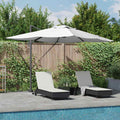 Vidaxl parasol met slot zand 352 x 251 x 265 cm polyester en aluminium