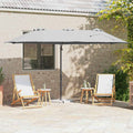 Vidaxl parasol zand 372 x 198 x 243 cm polyester en aluminium