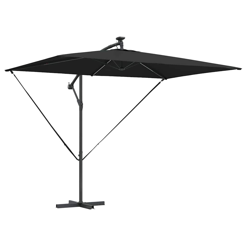 Vidaxl parasol zwart 294 x 200 x 270 cm polyester en aluminium