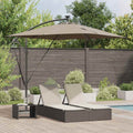 Vidaxl cantilever banana parasol taupe 249 x 249 x 250 cm