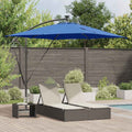 Vidaxl parasol 249 x 249 x 250 cm polyester en aluminium azuurblauw