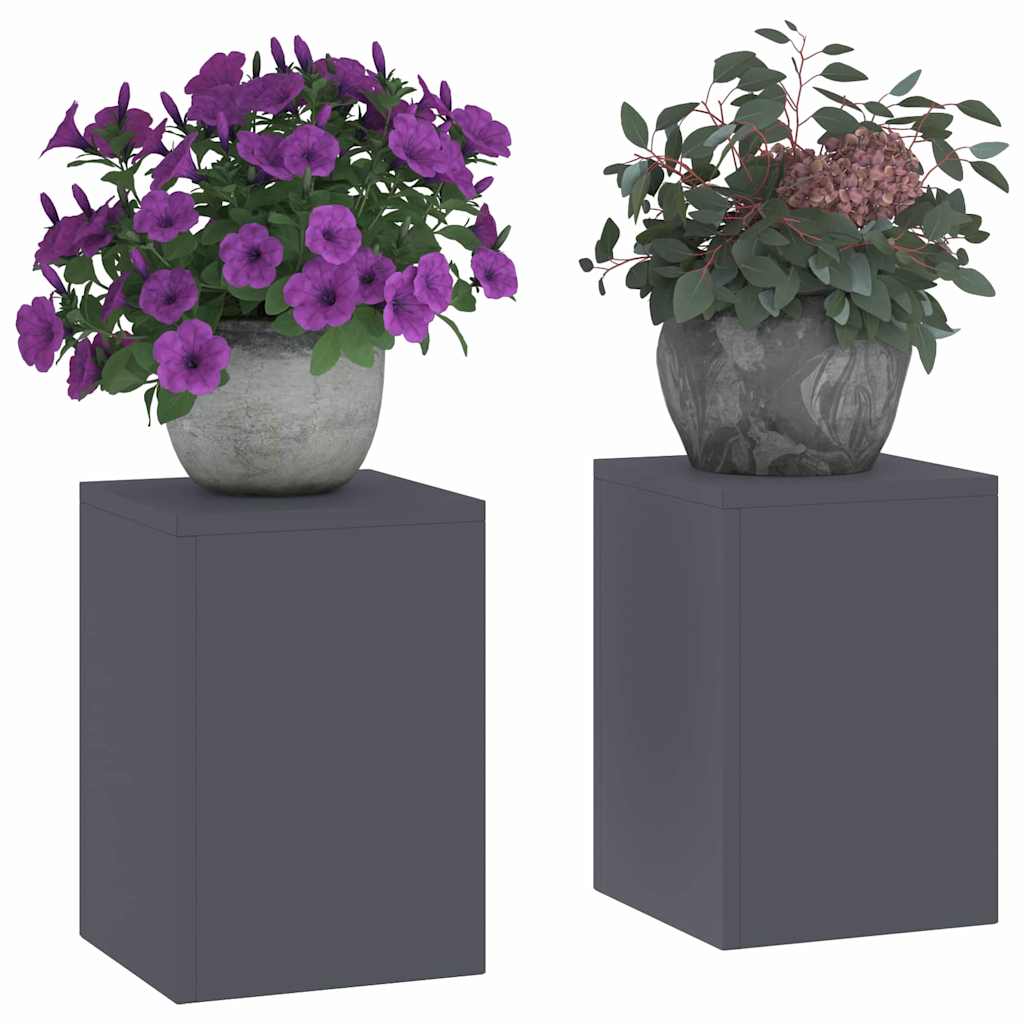 Vidaxl plantenstandaard 2 st antraciet 24 x 24 x 35 cm