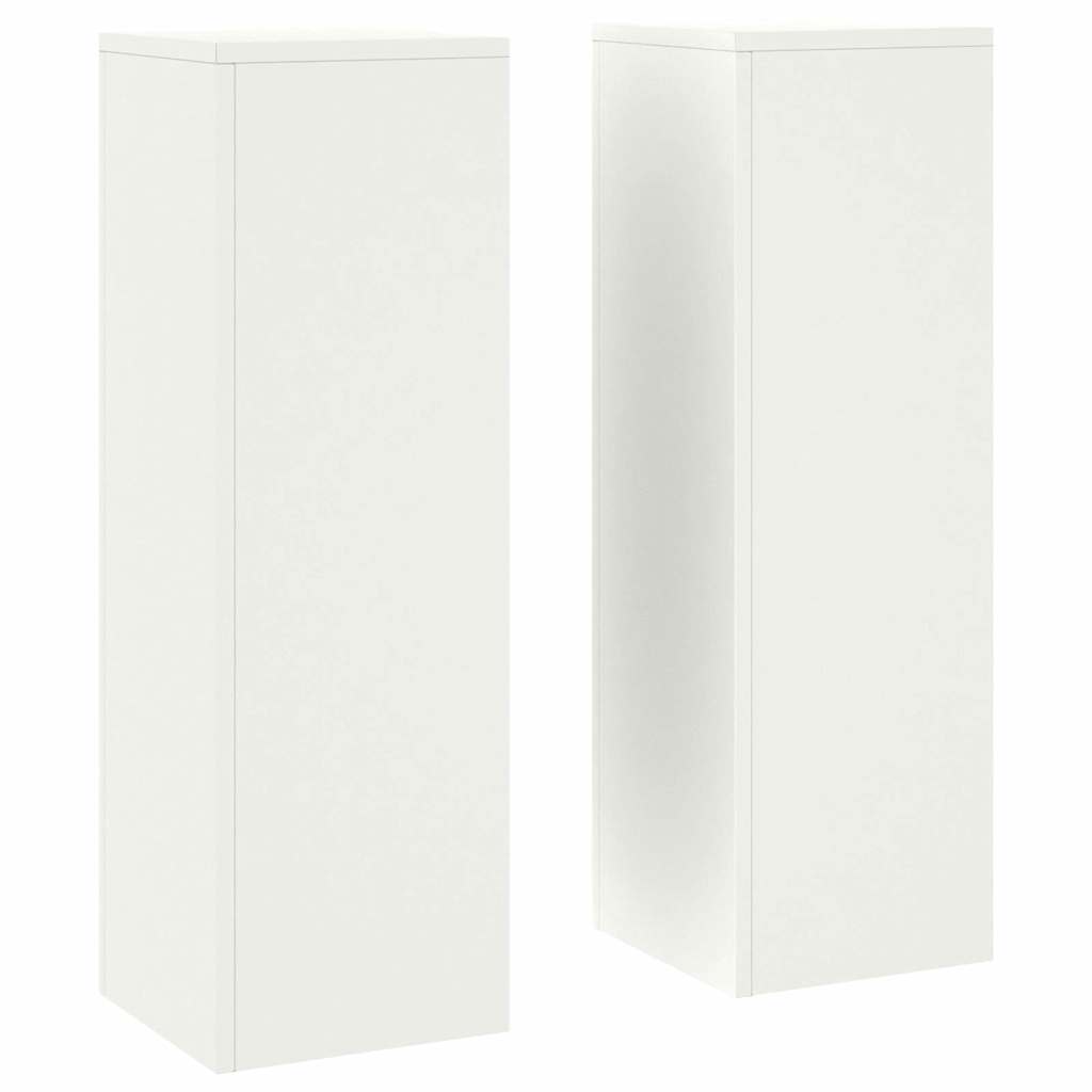 Vidaxl plantenstandaard 2 st wit 24 x 24 x 75 cm koudgewalst staal