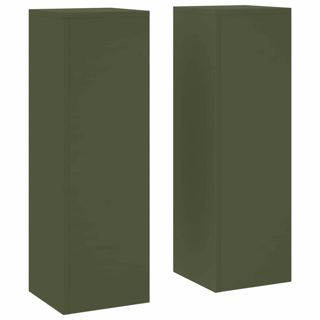 Vidaxl plantenstandaard 2 st olijfgroen 24 x 24 x 75 cm