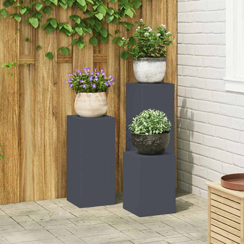Vidaxl plantenstandaard 3 st antraciet 24 x 24 x 75 cm