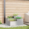 Vidaxl plantenbak zilver 80 x 80 x 48 cm roestvrij staal