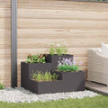 Vidaxl tuin bloempot zwart 100 x 100 x 60 cm staal