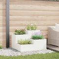 Vidaxl tuin bloempot wit 100 x 100 x 60 cm staal