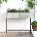 Vidaxl verhoogde tuin plantbak zilver 100 x 26 x 82 cm