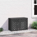 Vidaxl airconditioner hoes zwart 90 x 40 x 60 cm staal