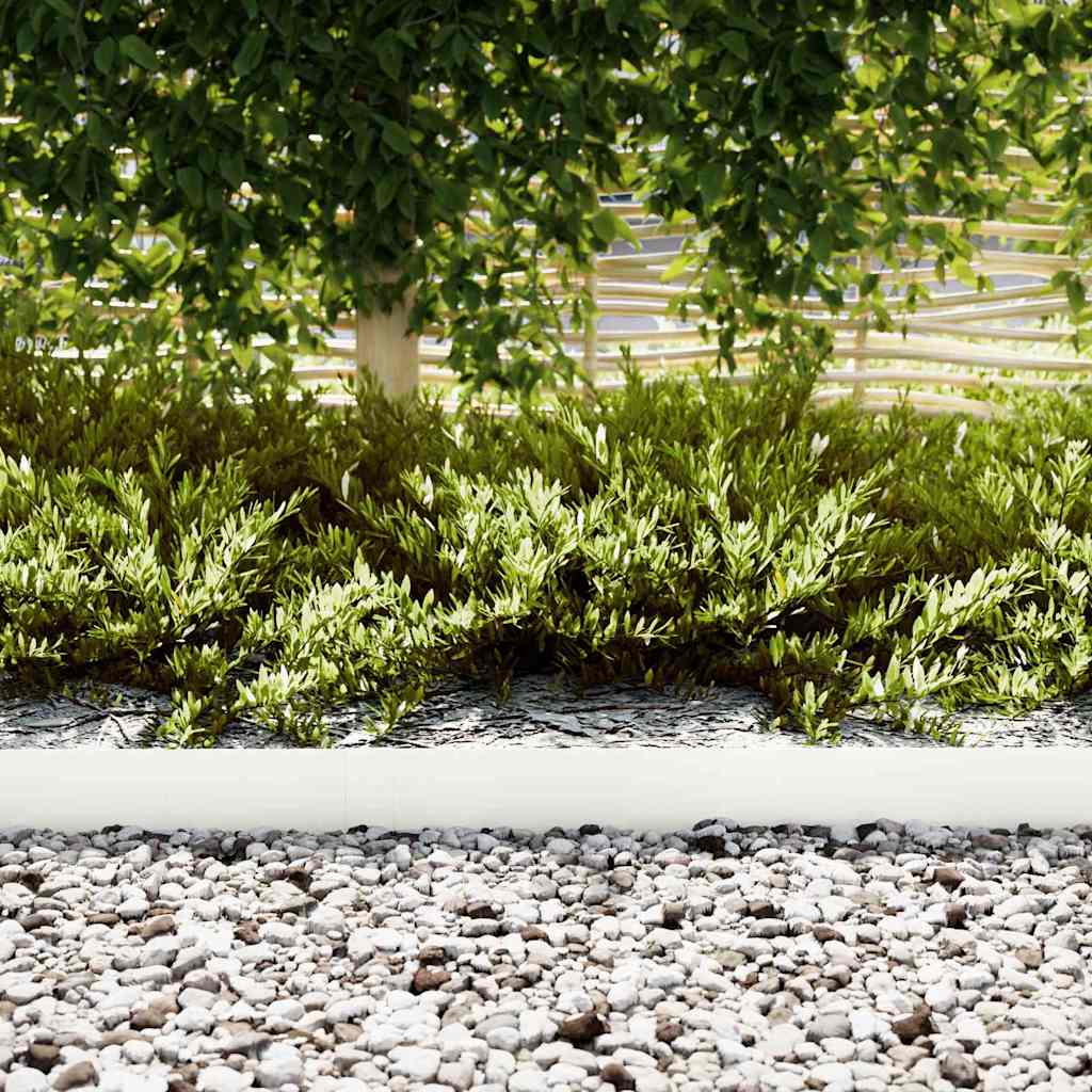 Vidaxl tuinrand 10 pcs wit 100 x 0.05 x 20 cm koudgewalst staal