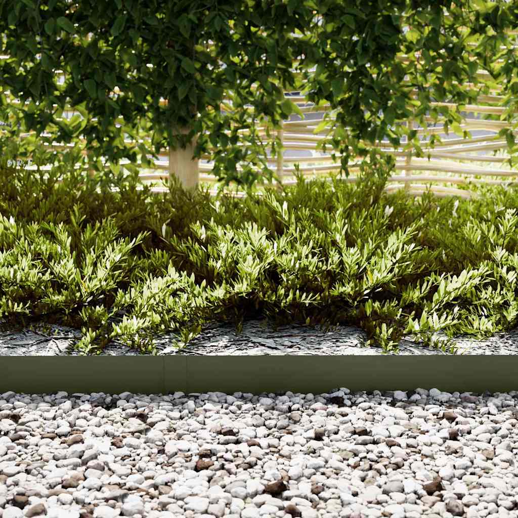 Vidaxl tuinrand 30 pcs olijf groen 100 x 0.05 x 20 cm