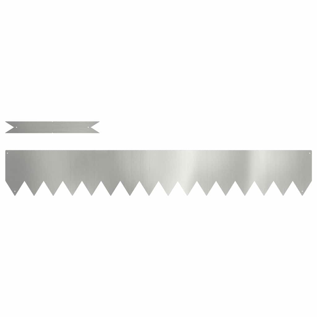 Vidaxl tuinrand 20 pcs zilver 100 x 0.05 x 20 cm gegalvaniseerd staal