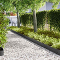 Vidaxl tuinrand 30 pcs zwart 100 x 0.05 x 20 cm koudgewalst staal
