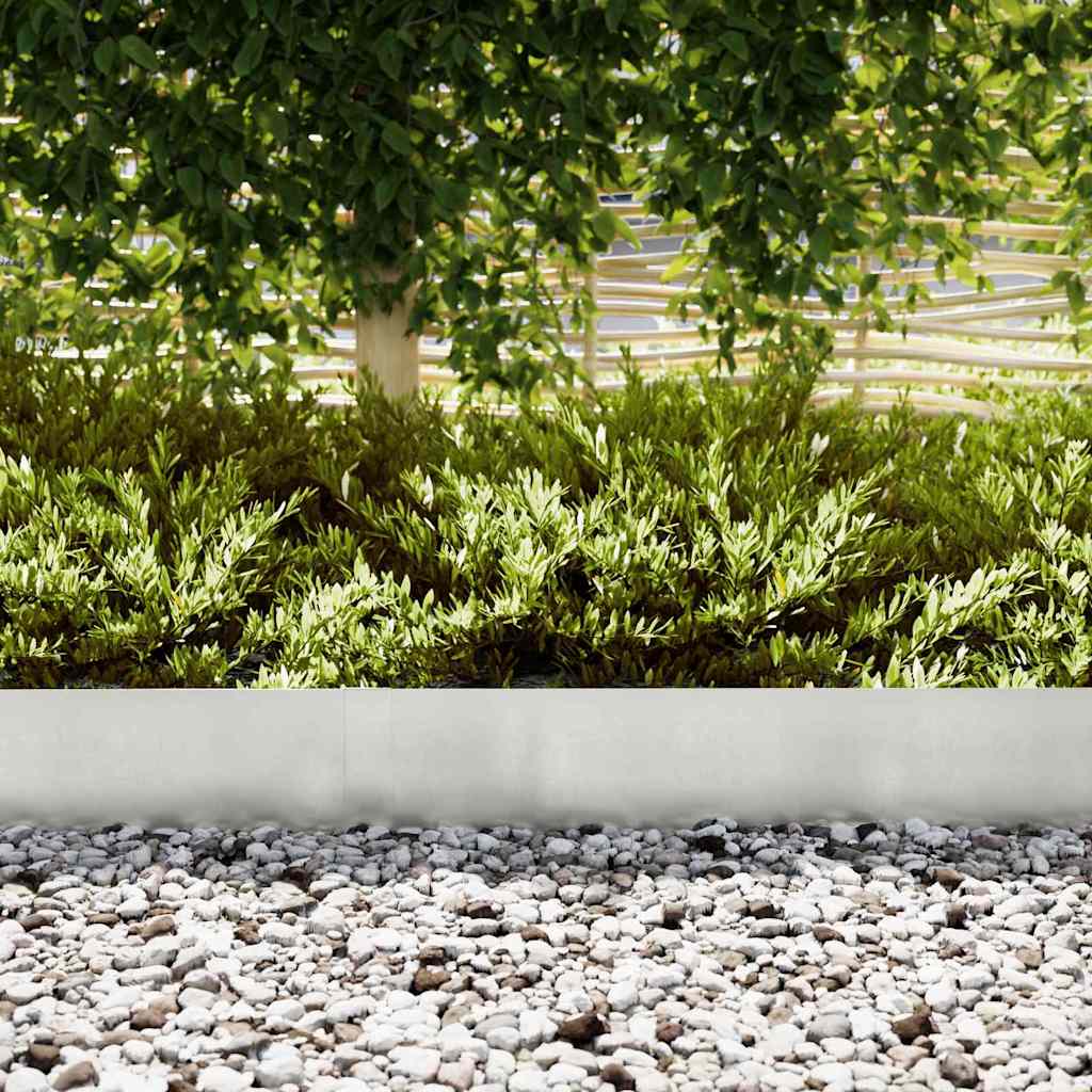 Vidaxl tuinrand 10 st 100 x 0.05 x 20 cm roestvrij staal zilver