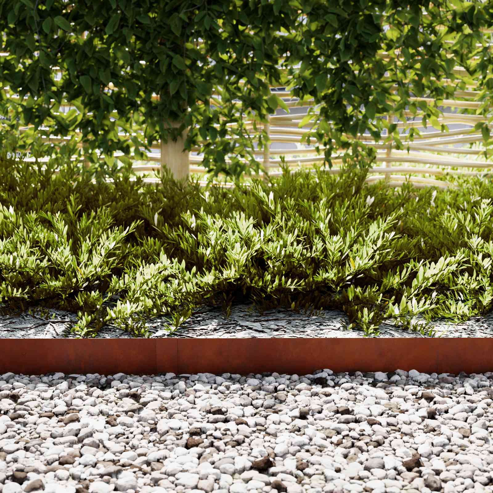 Vidaxl tuinrand 20 pcs bruin 100 x 0.05 x 20 cm cortenstaal