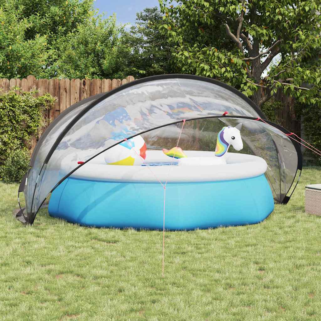 Vidaxl pooldome 405 x 405 x 192 cm pvc doorzichtig