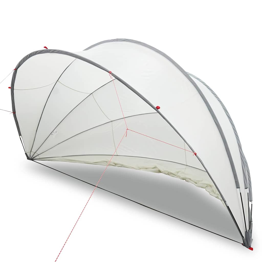 Vidaxl pooldome grijs en oranje 430 x 430 x 210 cm