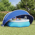 Vidaxl pooldome groen 472 x 460 x 229 cm 185t polyester met pu-coating