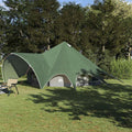 Vidaxl teepee tent met dak groen en grijs 600 x 600 x 347 cm