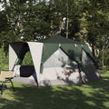 Vidaxl huisje tent met dak met opslag groen 400 x 350 x 212 cm