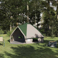 Vidaxl teepee tent met dak met opslag groen en wit 490 x 410 x 210 cm