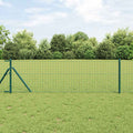 Vidaxl afrasteringspaal 7 pcs groen staal