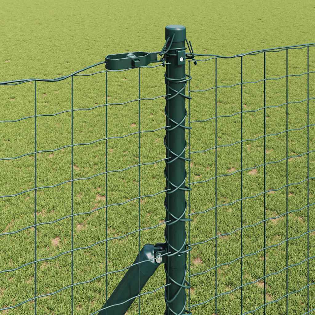 Vidaxl afrasteringspaal 13 pcs groen staal