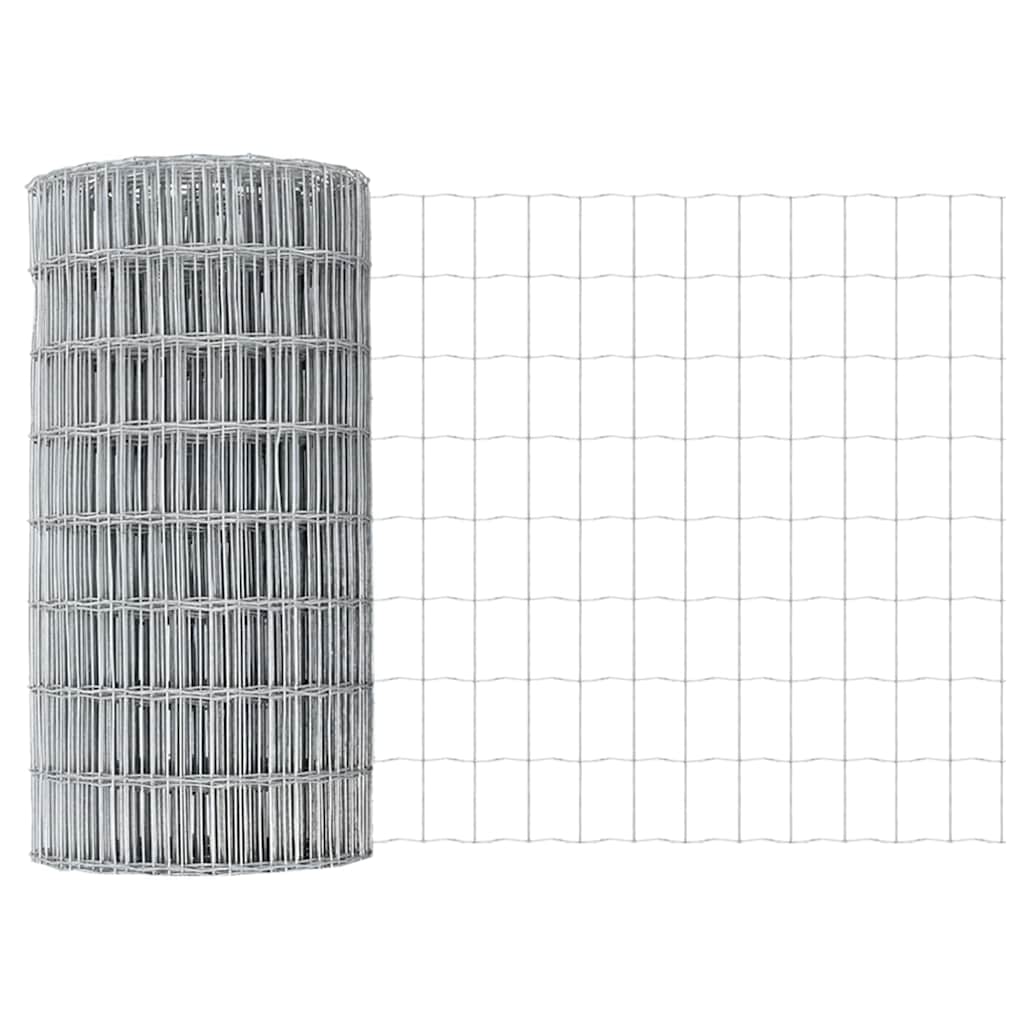 Vidaxl euro hek 0,6 x 25 m pvc-gecoat ijzer