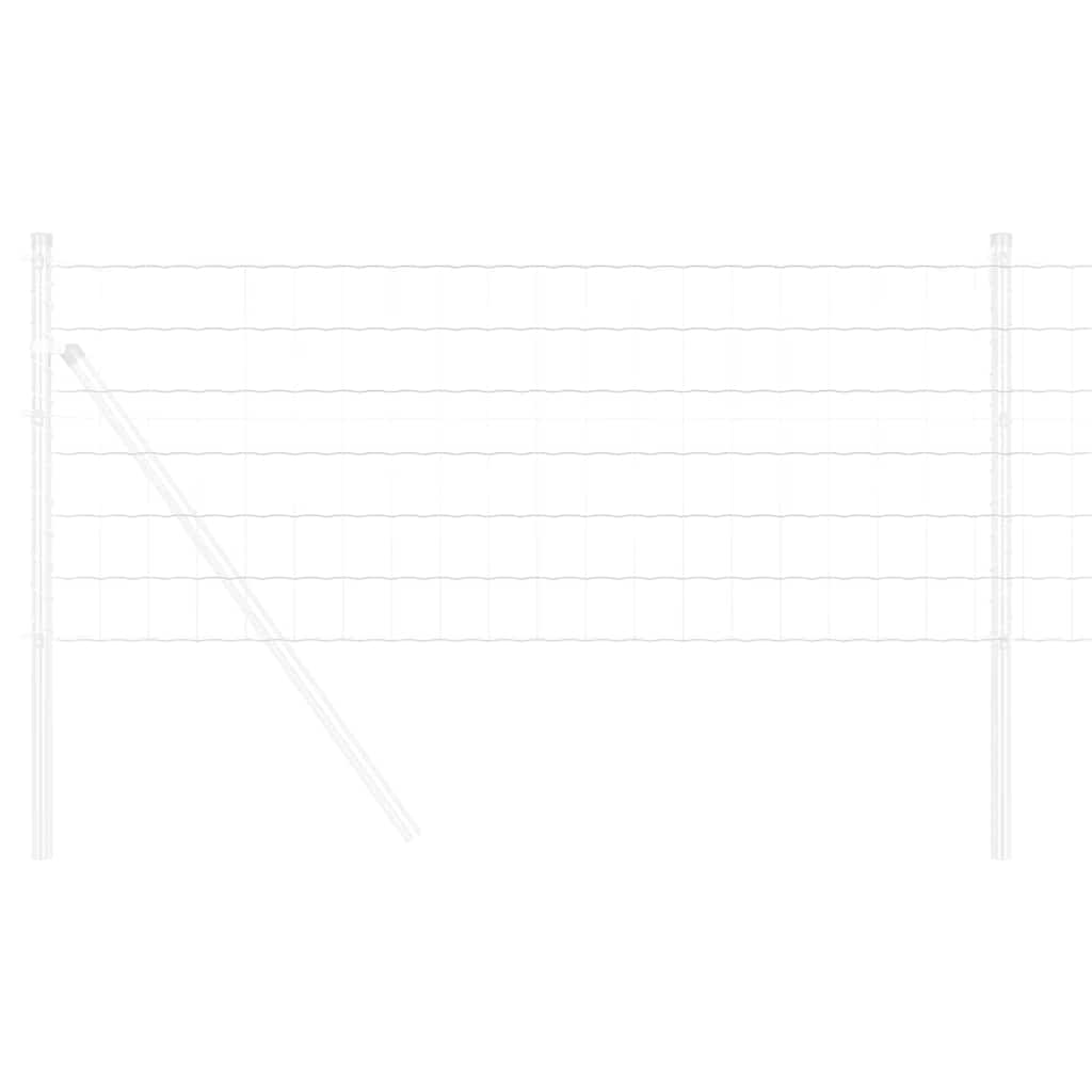 Vidaxl euro hek 0,6 x 25 m pvc-gecoat ijzer