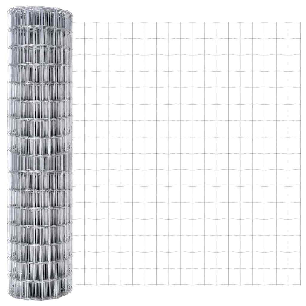 Vidaxl euro hek 1,2 x 25 m pvc-gecoat ijzer