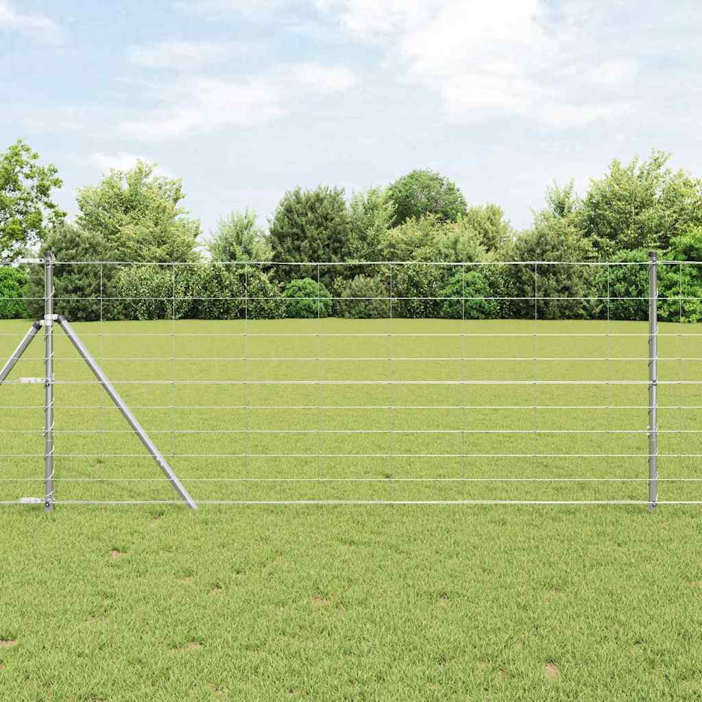 Vidaxl weidehekwerk zilver 25 x 1 m gegalvaniseerd staal