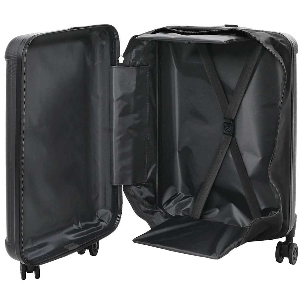 Vidaxl koffer met slot zwart 34 x 23 x 55.5 cm abs kunststof