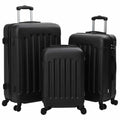 Vidaxl koffer met slot 3 pcs zwart 50 x 31 x 78 cm abs kunststof