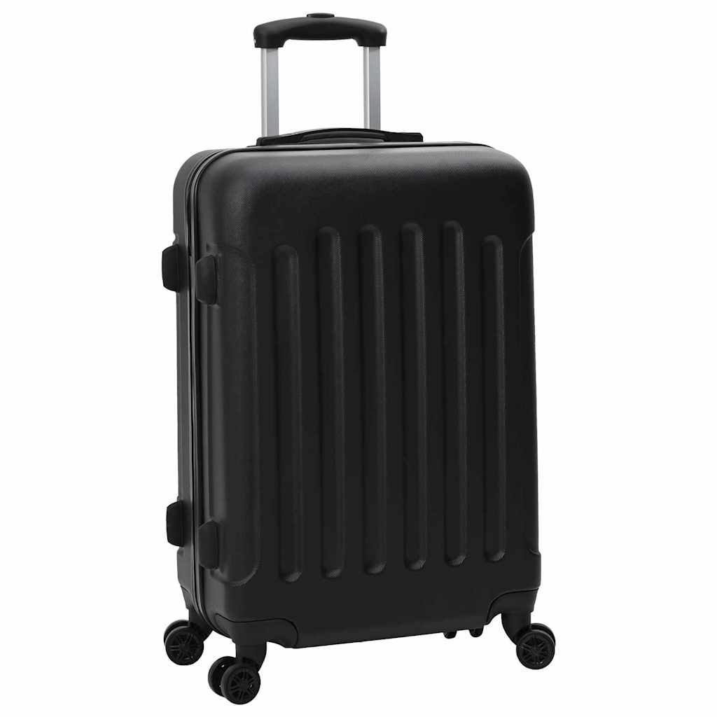 Vidaxl koffer met slot 3 st zwart 50 x 31 x 78 cm abs kunststof