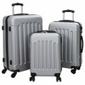 Vidaxl koffer met slot 3 pcs zilver 50 x 31 x 78 cm abs kunststof