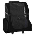 Vidaxl huisdierentrolley 3-in-1 48x32x(57-106) cm oxford stof zwart