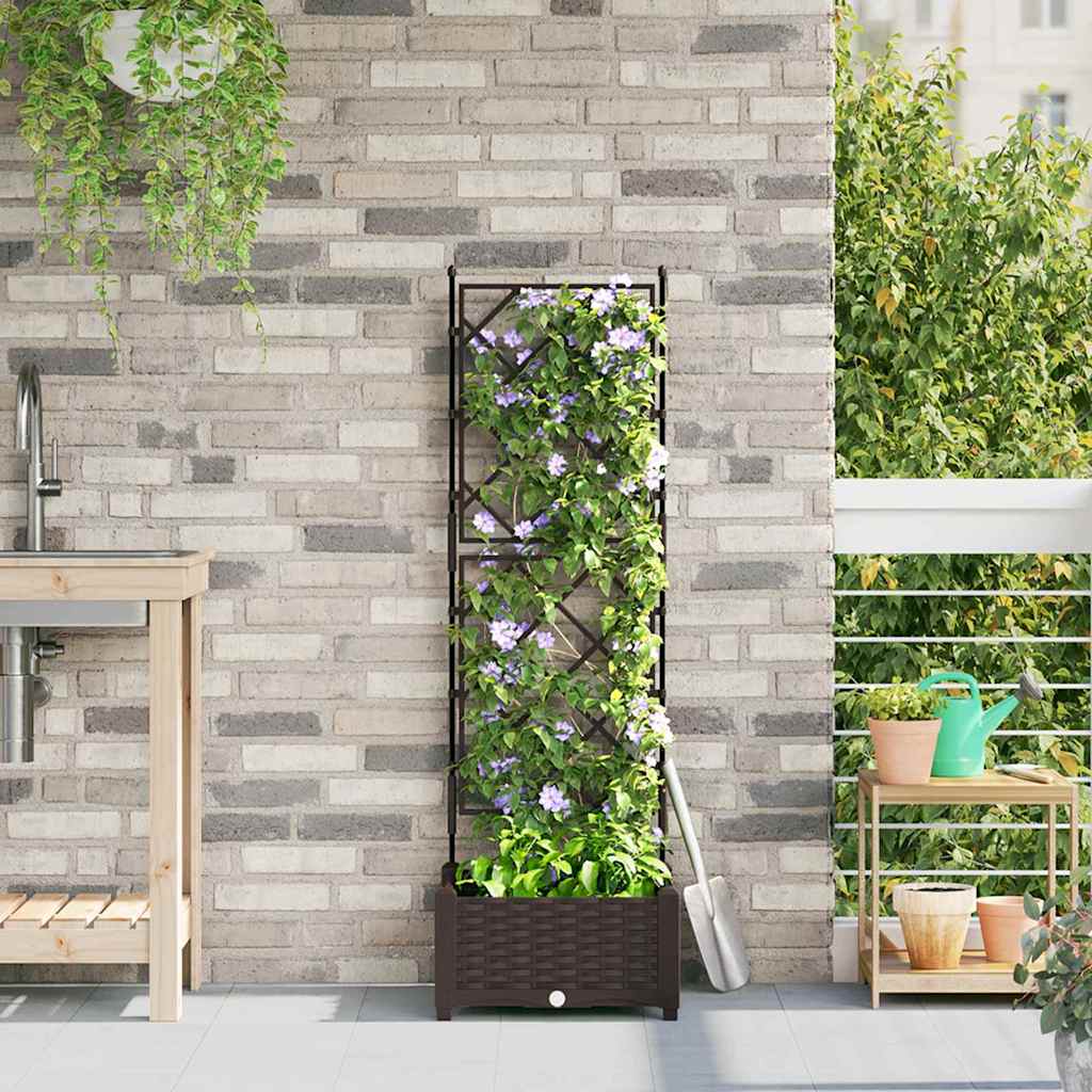 Vidaxl plantenbak bruin 40 x 40 x 125,5 cm pp