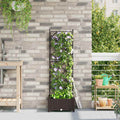 Vidaxl plantenbak bruin 40 x 40 x 125,5 cm pp