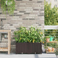 Vidaxl tuin bloempot 2 pcs bruin staal
