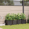 Vidaxl tuin bloempot 4 pcs bruin staal