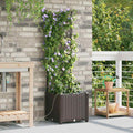 Vidaxl tuin bloempot bruin 40 x 40 x 142 cm staal