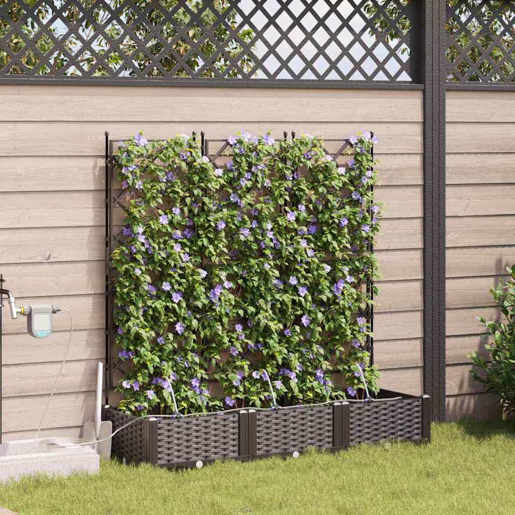 Vidaxl plantenbak 3 st bruin 120 x 40 x 126 cm pp