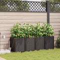 Vidaxl tuin bloempot 4 pcs bruin staal