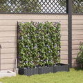 Vidaxl tuin bloempot 3 pcs zwart 120 x 40 x 125,5 cm staal