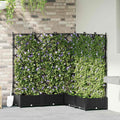 Vidaxl plantenbak 5 st zwart 120 x 120 x 125,5 cm pp