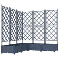 Vidaxl tuin bloempot 5 pcs grijs 120 x 120 x 125,5 cm staal