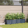 Vidaxl tuin bloempot 4 pcs grijs 120 x 120 x 142 cm staal