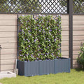 Vidaxl plantenbak 3 st lichtgrijs 120 x 40 x 143 cm pp