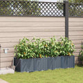 Vidaxl plantenbak 4 st lichtgrijs 160 x 40 x 37,5 cm pp